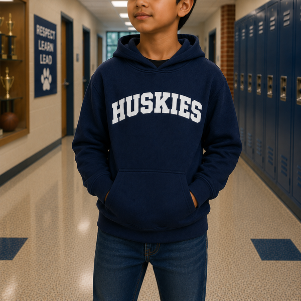 HUSKIES VINTAGE UNISEX YOUTH HOODIE